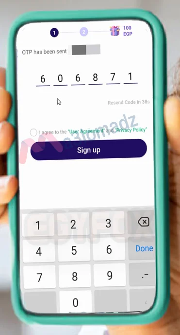 بطاقة اوباي Opay في مصر طلب الكارت المميزات والعيوب 3 تأكيد الحساب في تطبيق Opay عن طريق رسالة otp