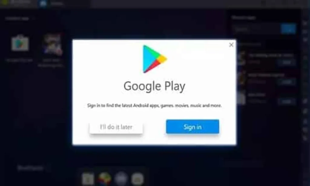تحميل برنامج BlueStacks أفضل محاكي أندرويد للكمبيوتر 2 BlueStacks تسجيل الدخول إلى حساب Google Play