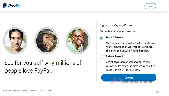 انشاء حساب PayPal في الجزائر مفعل 100% ارسال واستقبال الأموال 2 تسجيل حساب باي بال جديد شخصي