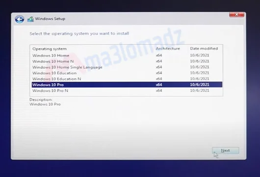 تحميل ويندوز 10 برو من مايكروسوفت مجانا على فلاشة ملف iso 11 اختيار ويندوز 10 برو
