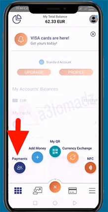 كيفية التحويل من Myfin إلى Wise 2 إرسال الأموال من بنك MyFin إلى Wise (ختيار Transfer)